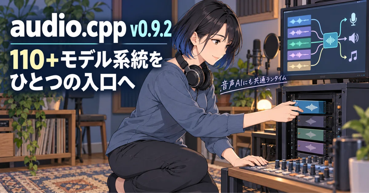 [audio.cpp v0.9.2] Over 110 Voice AIs at a Single Gateway—A 'Common ...