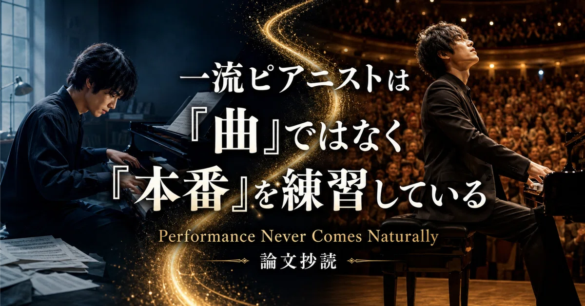 [Paper Review] Performance Never Comes Naturally｜坂本優一(4スタンス理論マスター級トレーナー)