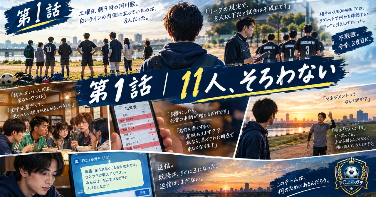 Episode 1 | 11 People, Not Enough｜FCユルガチ｜サッカーサークルで学ぶ組織人事