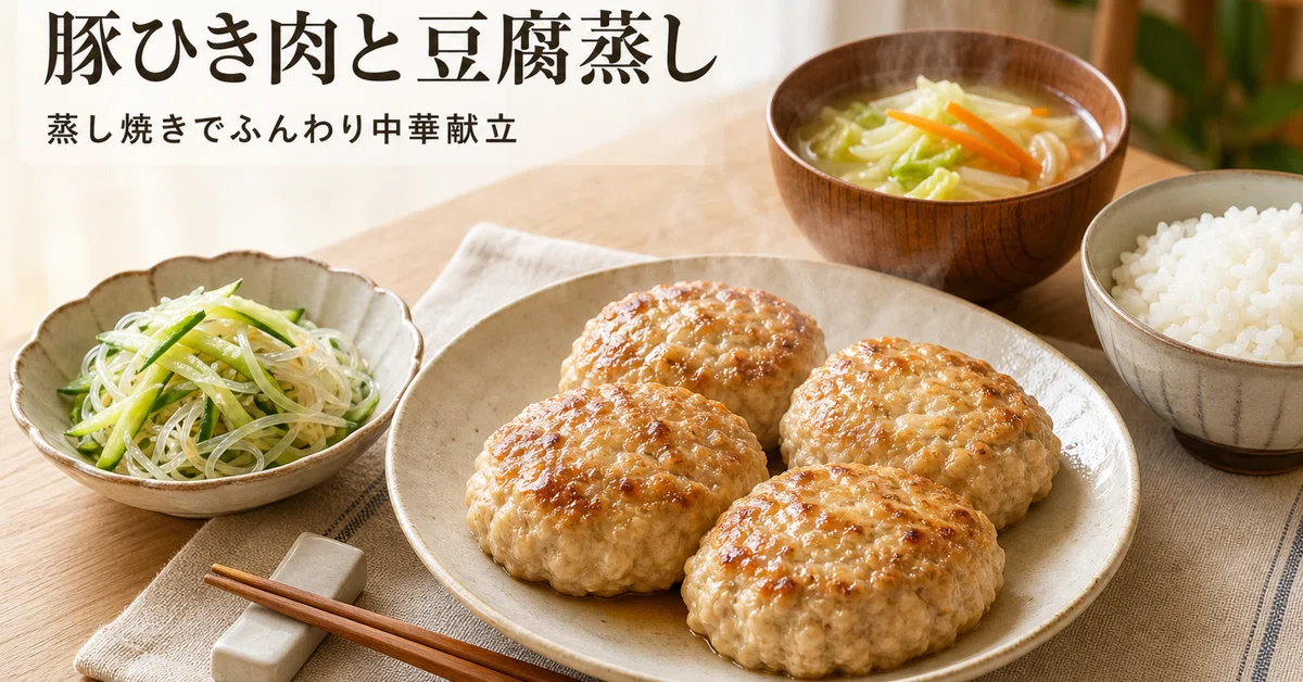 [Dinner | 10/21 (Wed)] Chinese-style fluffy steamed ground pork and ...