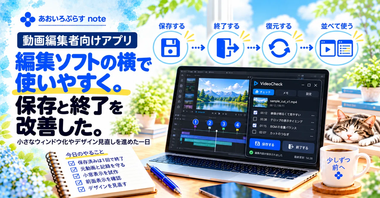 [App for Video Editors] Designing it to be used while keeping editing ...