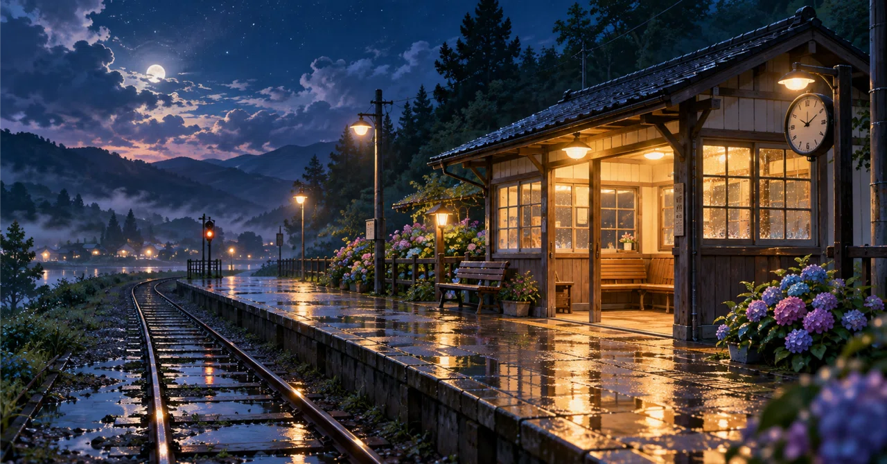 [A Little Story Before Sleep] The Station After the Rain and the Small ...