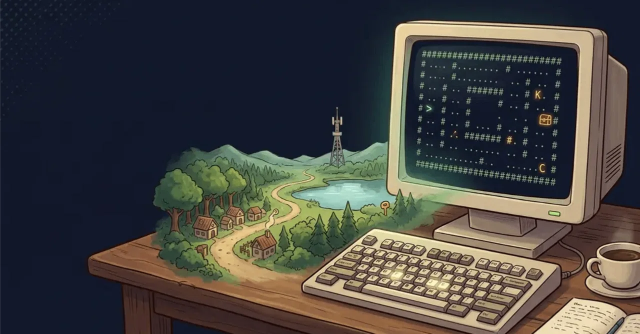 A story about adding maps and adventure to a typing RPG made in C｜のい