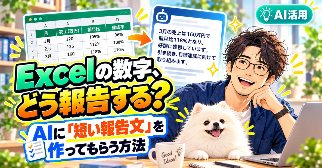 How to report Excel numbers? How to get AI to write a 'short report'｜まる ...