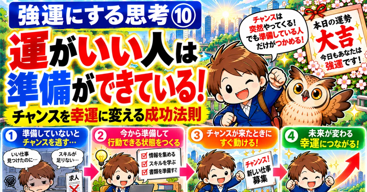 [Thinking for Strong Luck 10] Lucky people are 'prepared'! Success ...