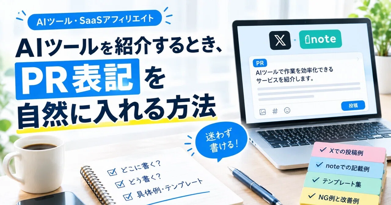 How to Naturally Include PR Disclosures When Introducing AI Tools｜AI副業攻略メモ