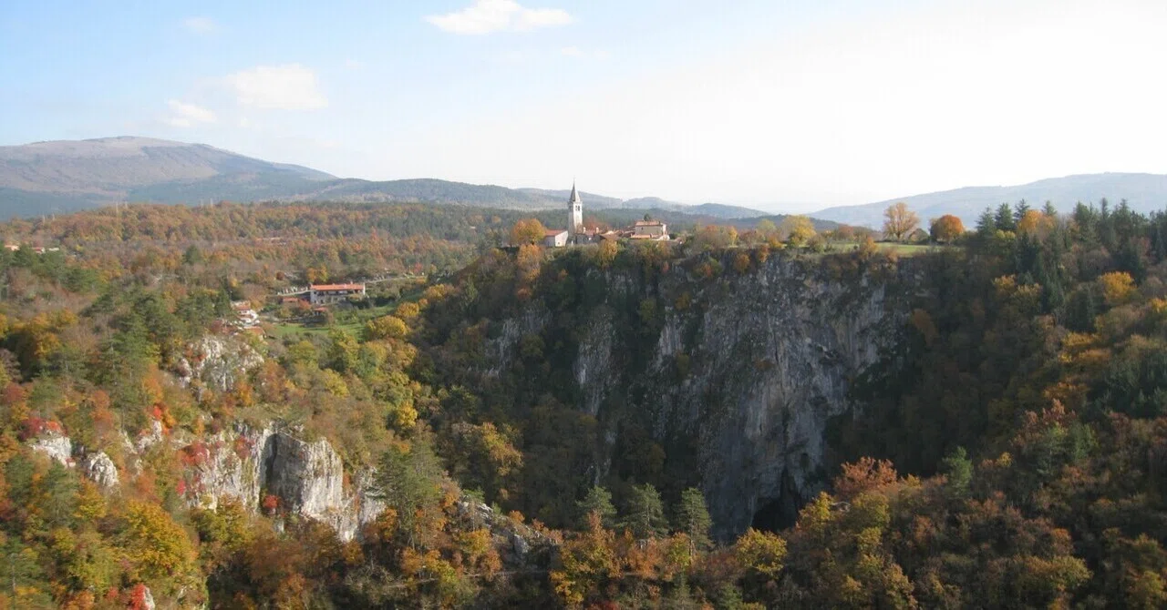 Scenery encountered in a Slovenian limestone cave that cannot be ...