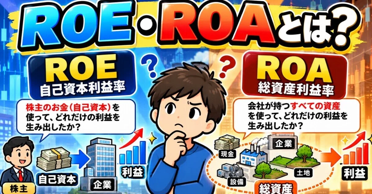 [For Investment Beginners] What are ROE and ROA? A Gentle Explanation ...