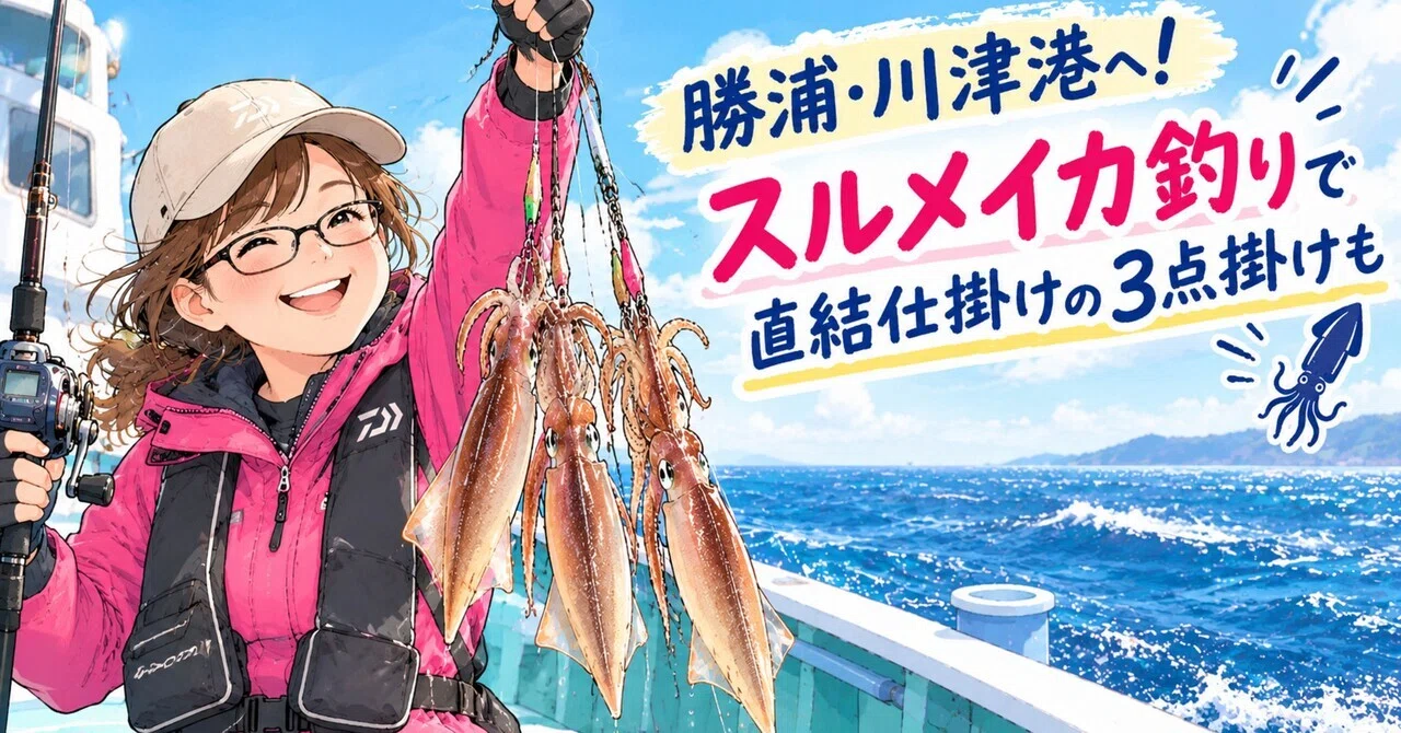 Surume Squid Fishing at Katsuura Kawazu Port｜釣り笑日和