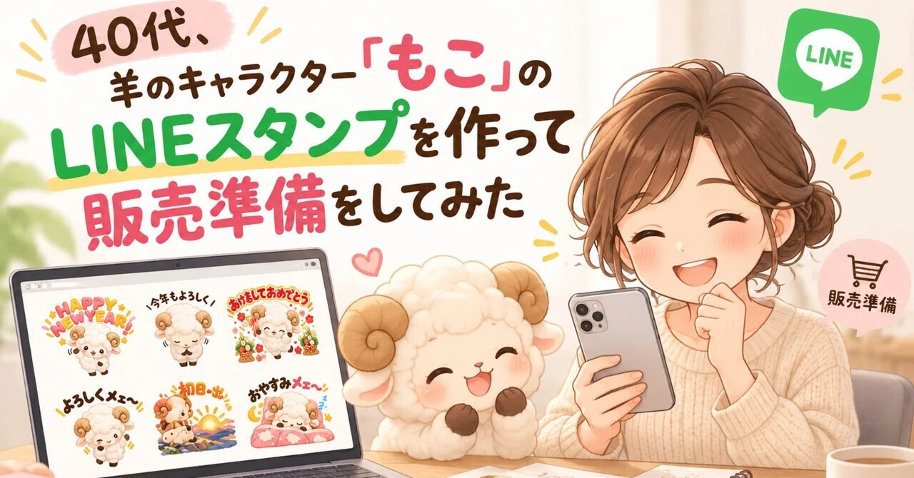 Moko Line In my 40s, I created and prepared to sell LINE stickers featuring a ...