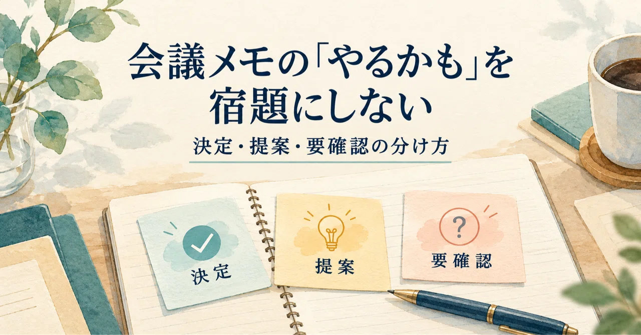 Don't turn 'maybe' into homework in meeting notes. How to categorize ...