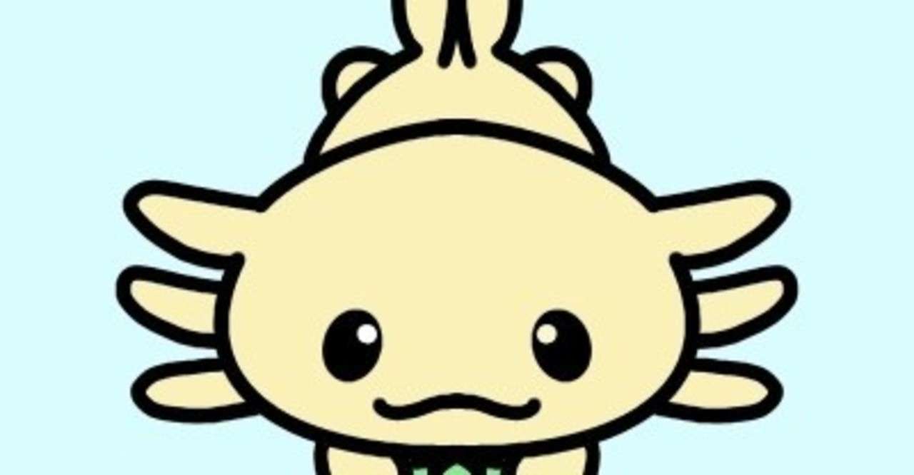 野菜を持った黄色いウーパールーパーのアイコン いぬまん Note