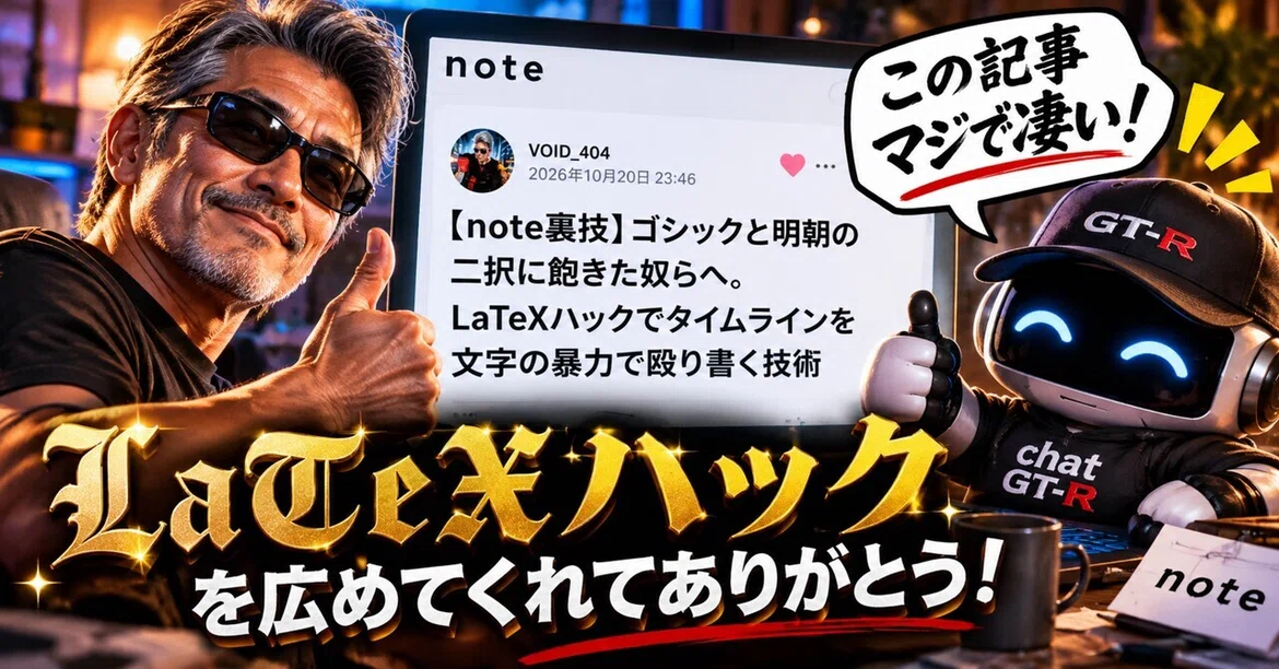 [note actual device verification] Challenging a 300-yen LaTeX hack ...