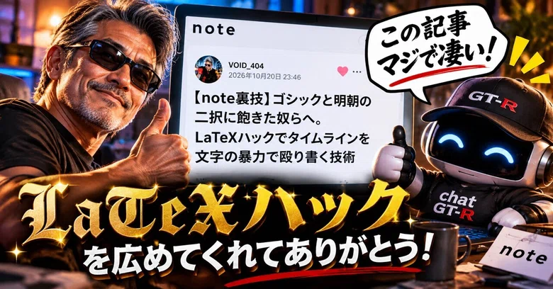 [note actual device verification] Challenging a 300-yen LaTeX hack ...