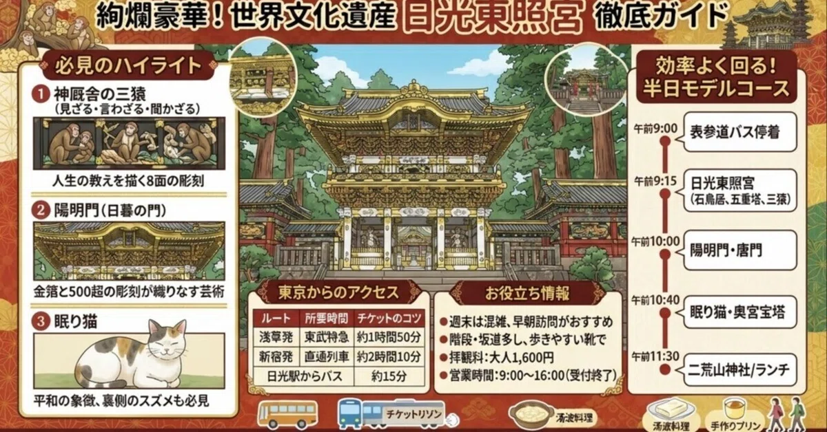[Nikko Toshogu Complete Guide 2026] Safe for First-Timers! Highlights ...