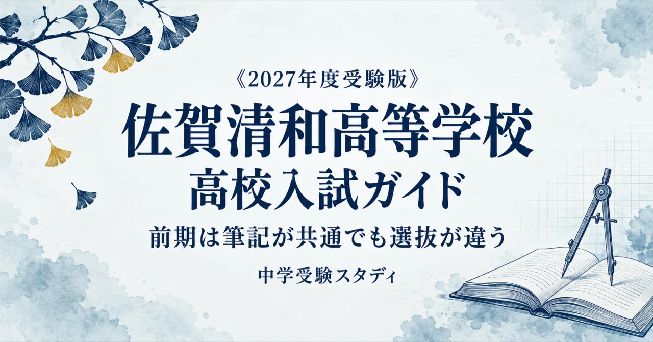 [Saga Seiwa High School] High School Entrance Exam Guide [2027 Academic ...
