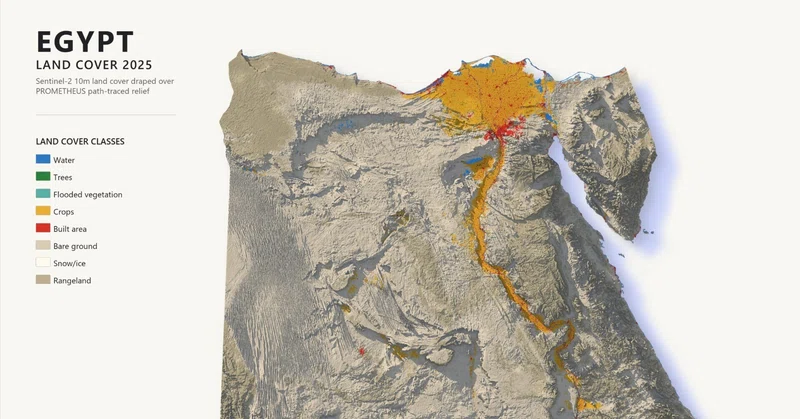 【地図分析】エジプトの砂漠になぜ畑が広がるのか　～水が下る盆地と水を汲み上げる台地～