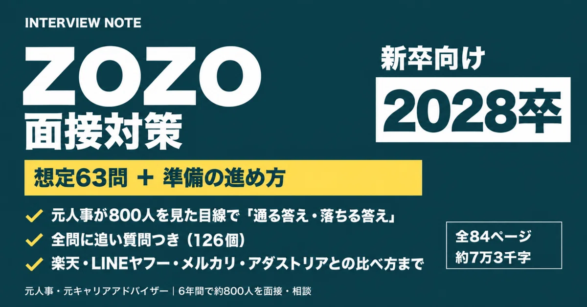 [Class of '28] ZOZO Interview Preparation | How to go beyond 
