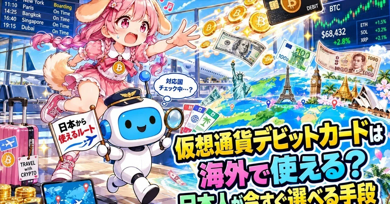 【海外旅行の罠】仮想通貨カードで爆死する前に。日本人が選ぶべき「円転」の正解