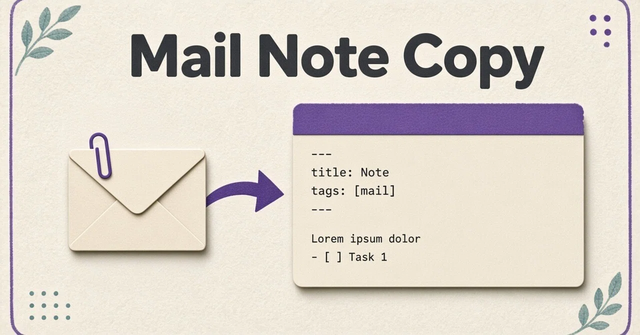 I wanted to save important emails as Obsidian notes from Thunderbird ...