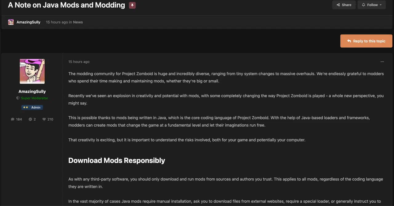 Project Zomboid Notes: A Note on Java Mods and Modding (Japanese ...