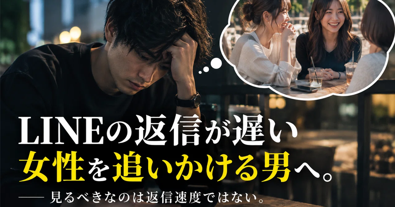 To the man chasing a woman who is slow to reply on LINE. It is not the ...