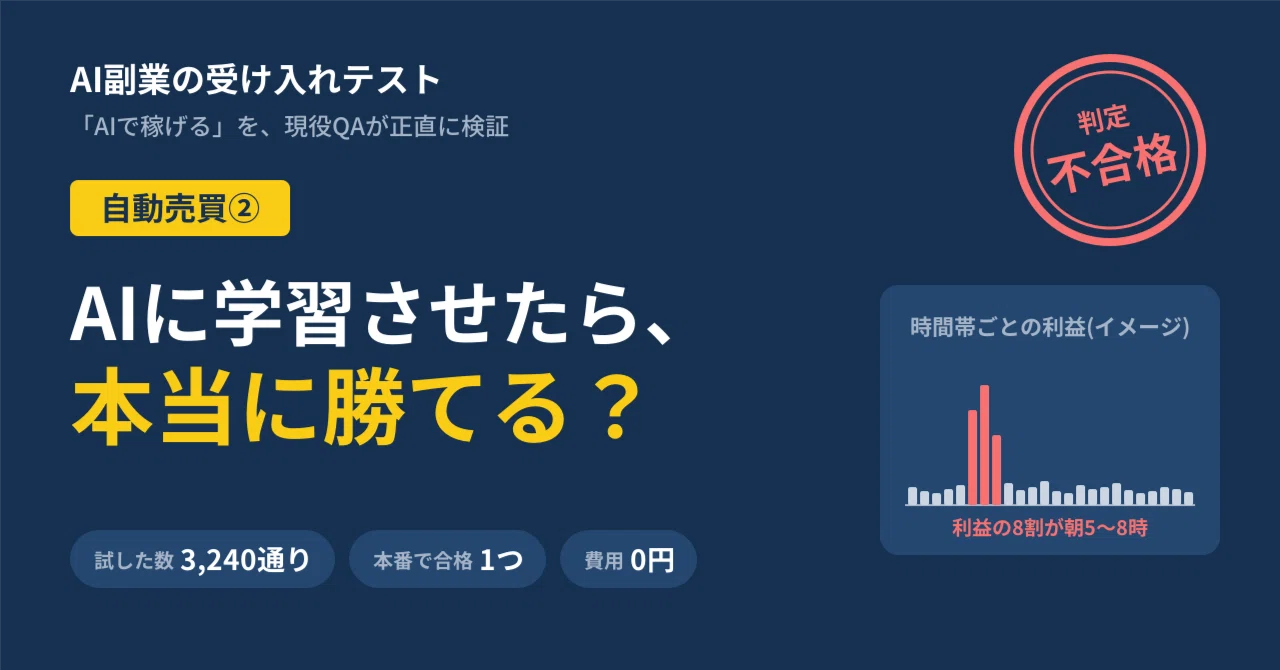 [Automated Trading ② | Verdict: Failed] Can you 