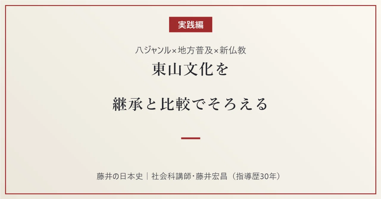 [Practice] Organizing Higashiyama Culture by Succession Order and ...