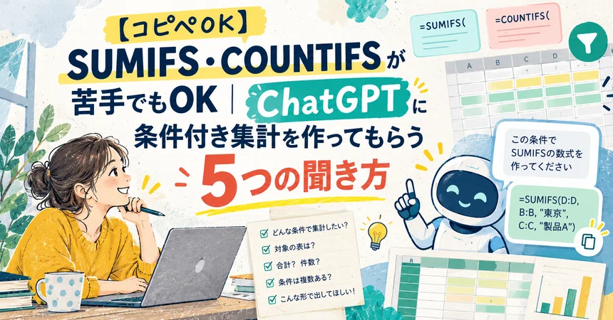 [Copy-Paste OK] Even if you're not good at SUMIFS/COUNTIFS | 5 ways to ...