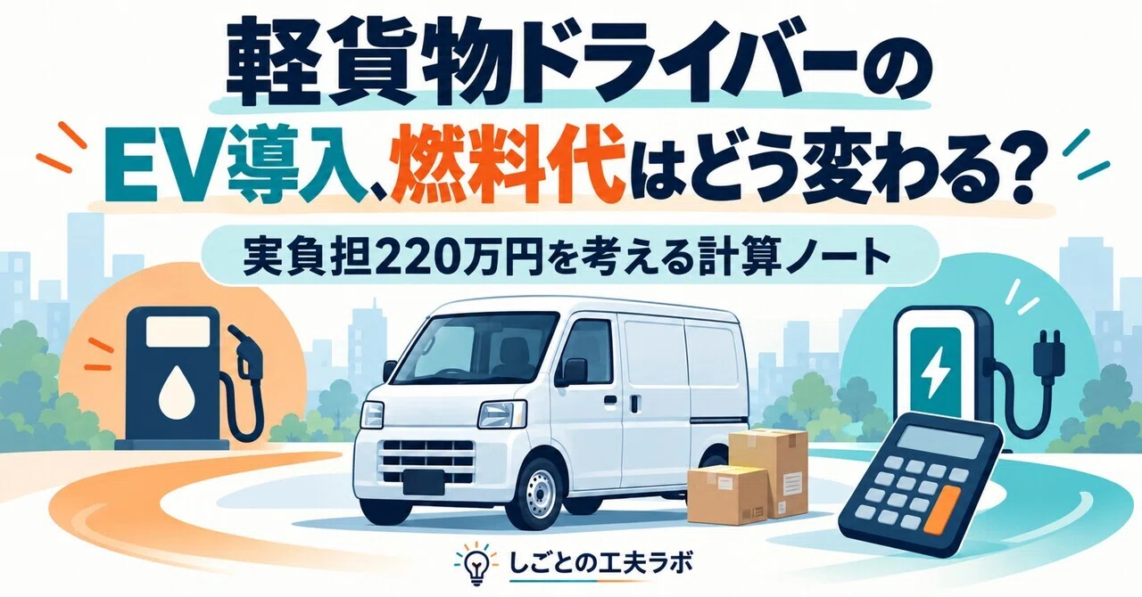 Deciding on EV Adoption for Light Cargo Drivers: A Calculation Note on ...