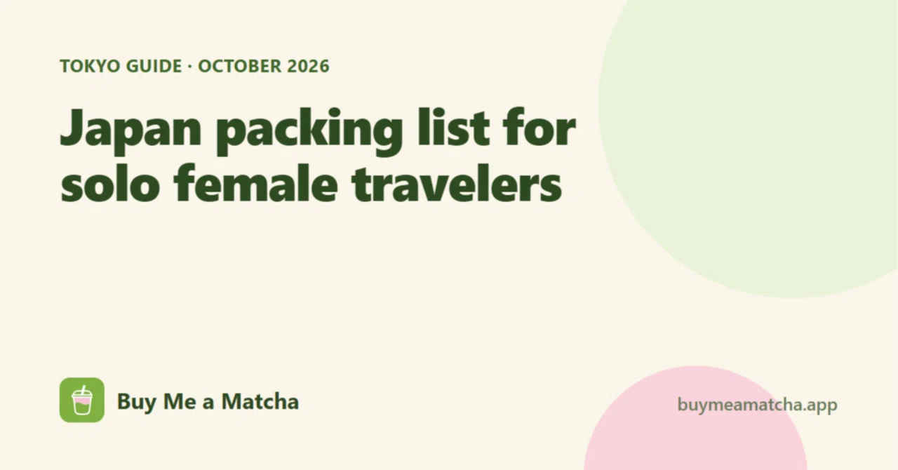 Japan packing list for solo female travelers: 7 small things most lists ...