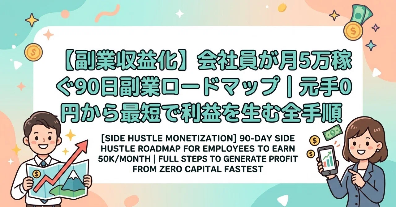 [Side Hustle Monetization] A Roadmap for Employees to Earn 50,000 Yen a ...