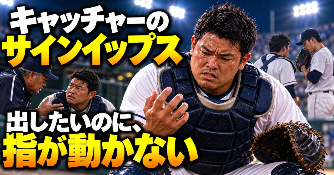 Catcher's Sign Yips: Wanting to give a sign, but fingers won't move｜夢工房 ...