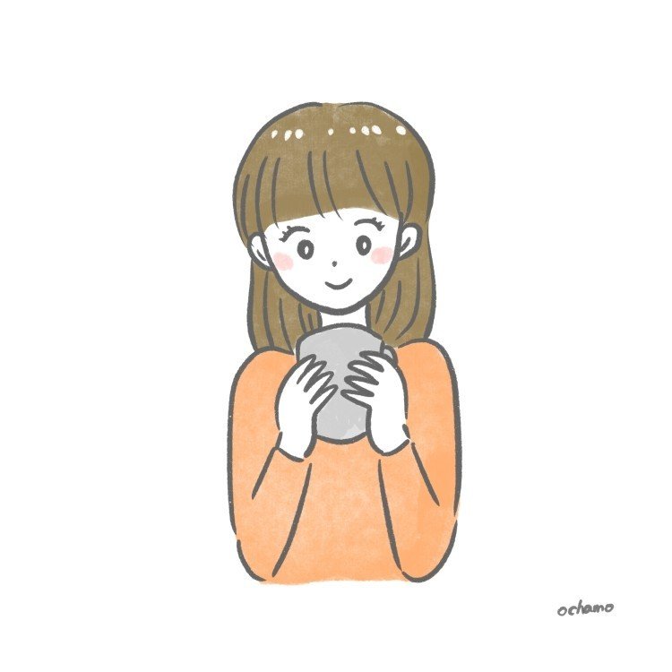 作業のお供 飲み物は大事 カップを持つ女性イラストpixta販売中 おちゃも イラストレーターハンドメイド作家 Note