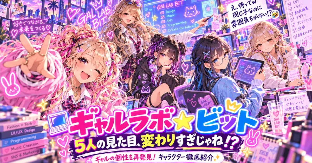 💖💻 Gal Labo☆Bit💅 | Aren't the 5 of them looking way too different ...
