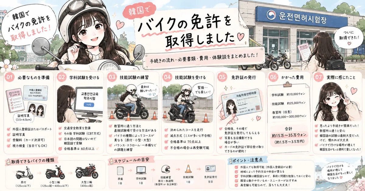 [South Korean Motorcycle License] Obtaining a Large Motorcycle License ...