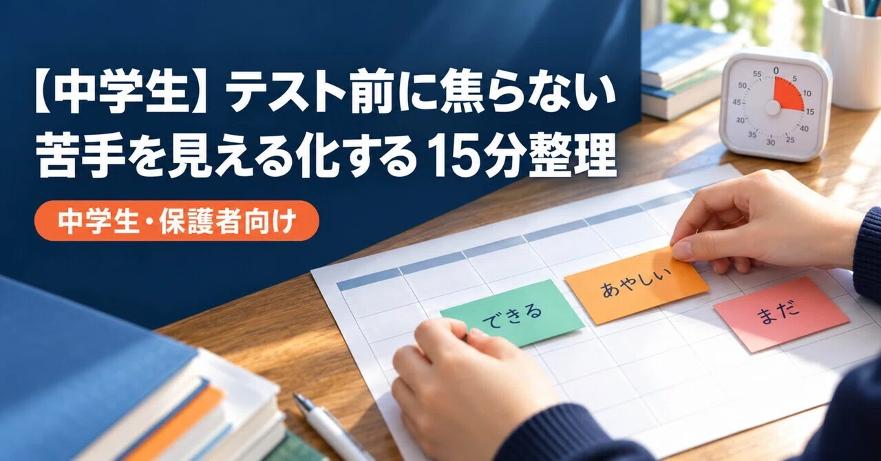 [Junior High Students] Don't Panic Before Tests | 15-Minute ...