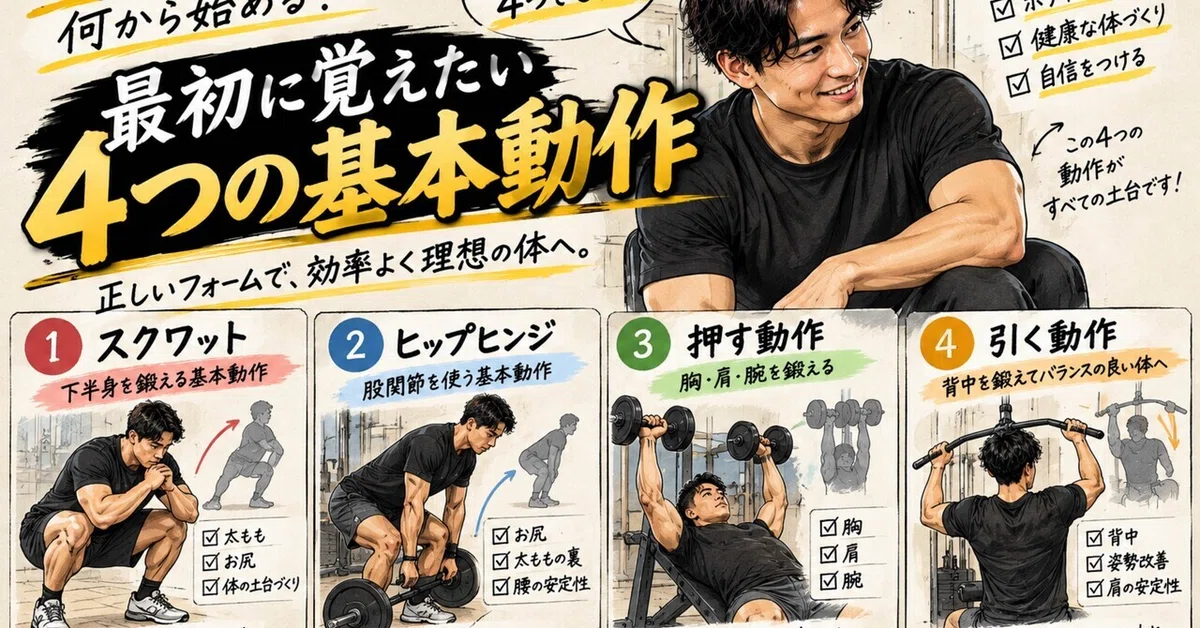 [What should a strength training beginner start with?] 4 basic ...