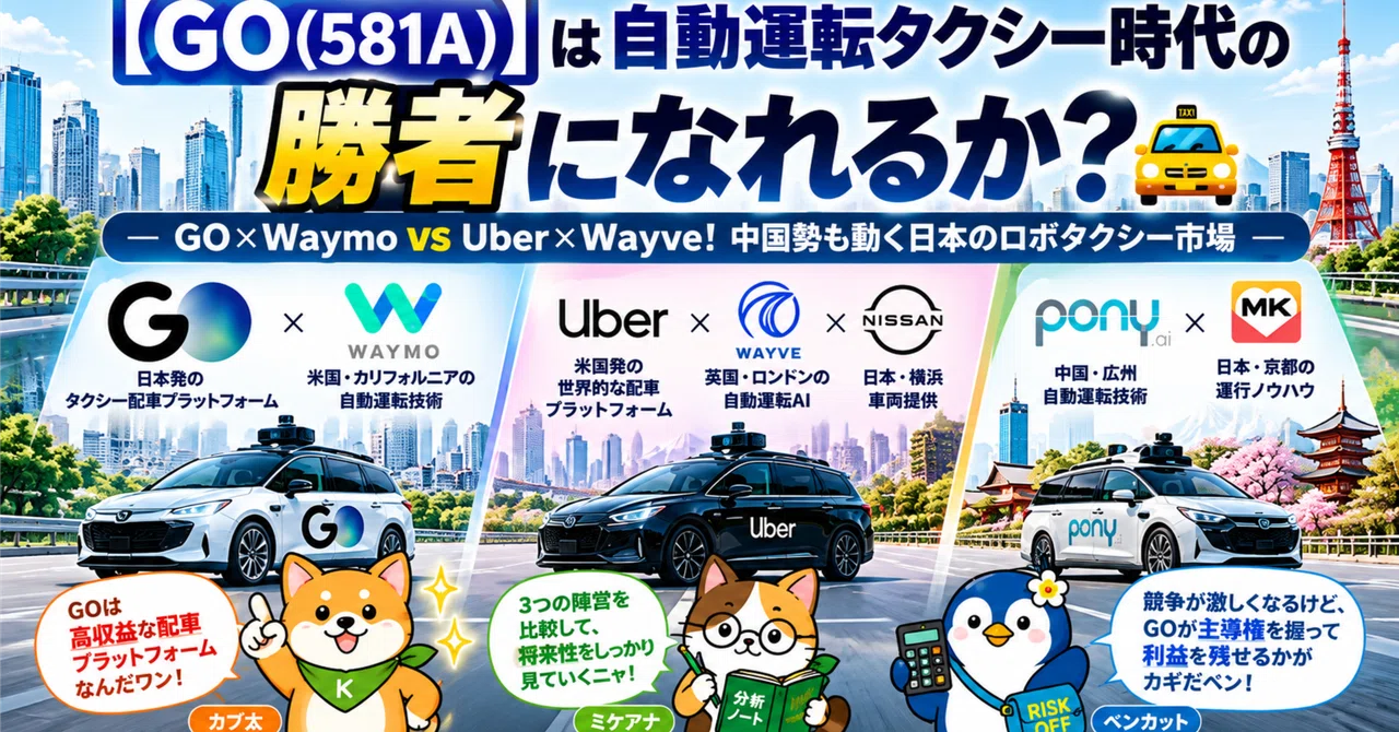 [GO (581A)] Can it become a winner in the era of autonomous taxis? 🚕 ...