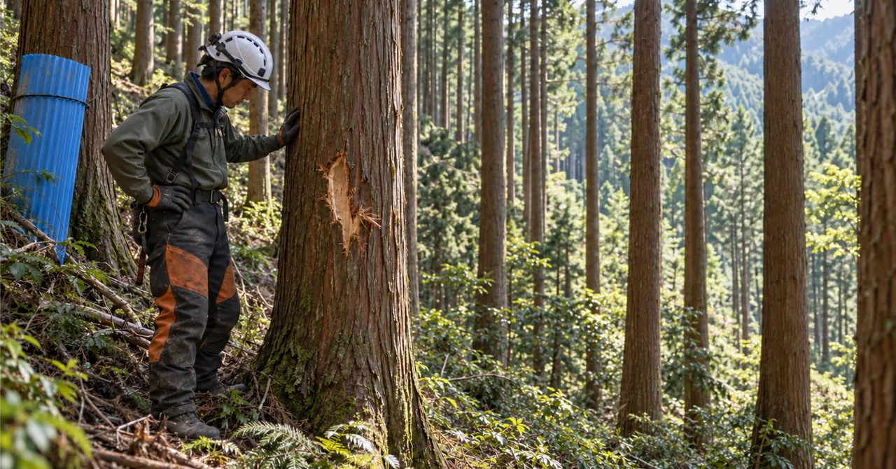 Damaged tree bark cannot be restored｜kitajin