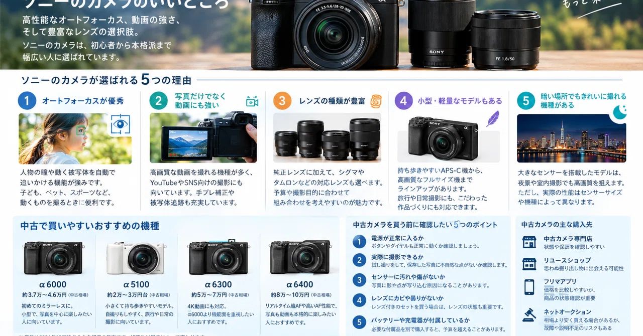 What should you choose if you want to buy your first Sony camera used ...