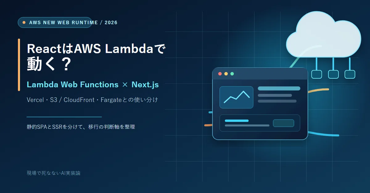 Does React run on AWS Lambda? Choosing between Lambda Web Functions ...