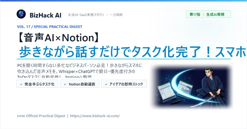 [Voice AI x Notion] Complete task creation just by talking while ...