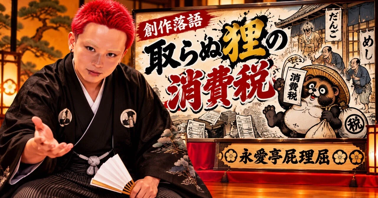 Original Rakugo: 'The Consumption Tax on the Uncaught Raccoon Dog ...