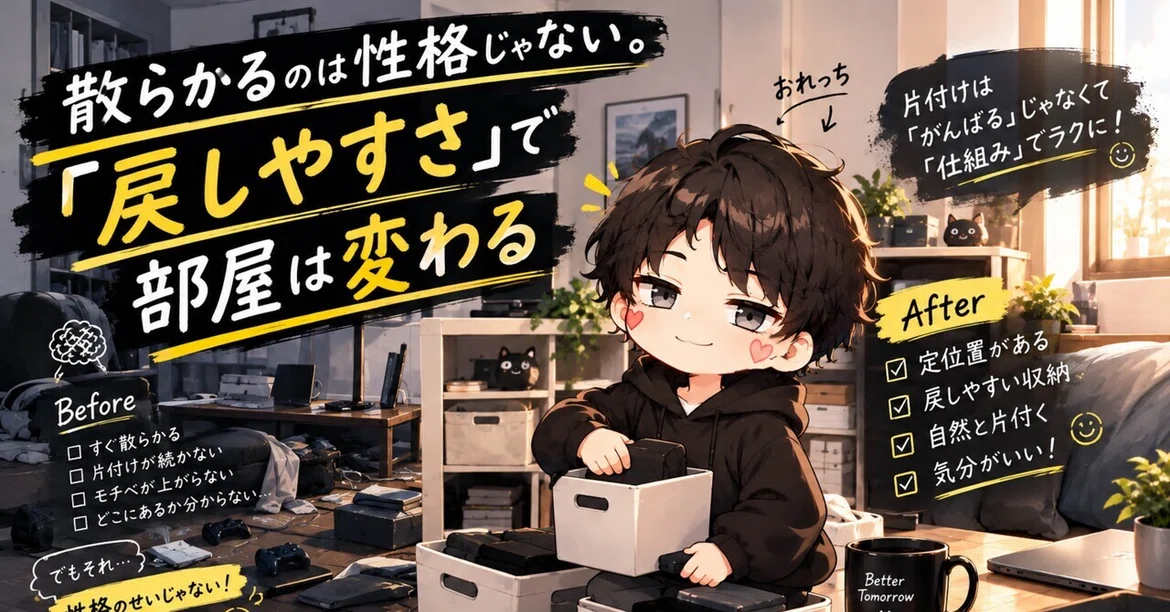 Clutter is not a personality trait. Make your room easier to tidy up.｜カイ