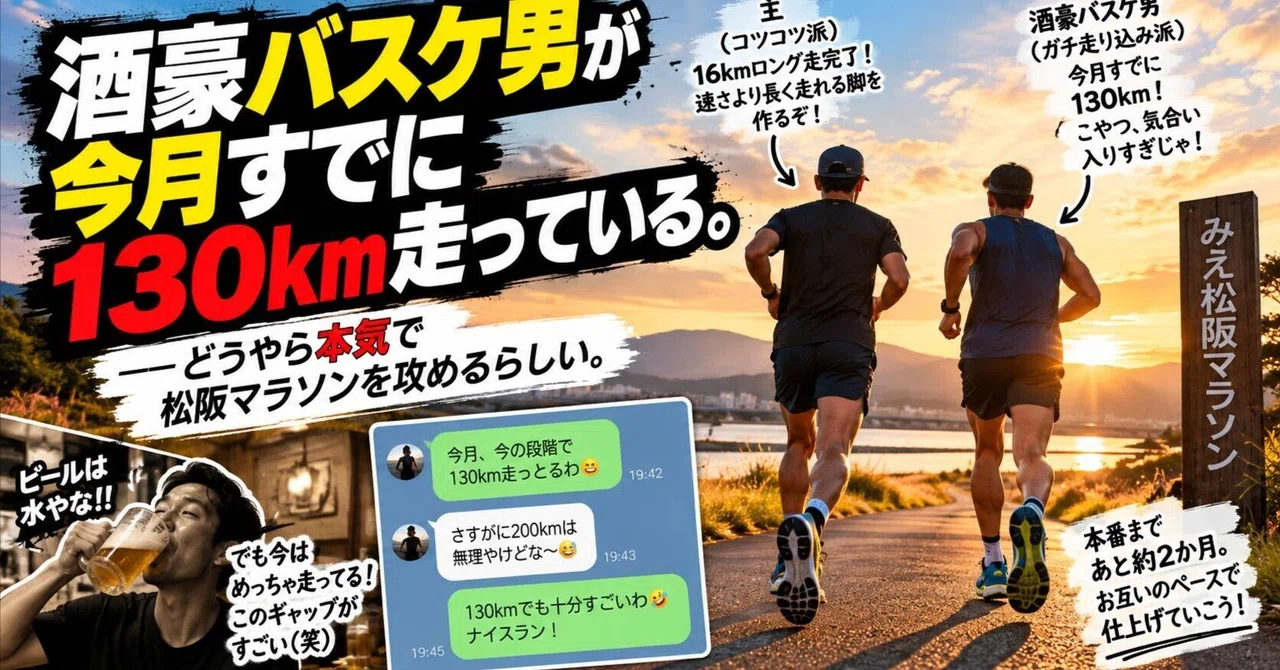 The heavy-drinking basketball guy has already hit 130km this month. It ...