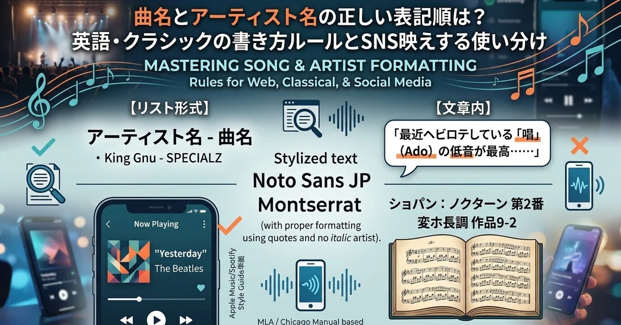 What are the rules for writing song titles and artist names in English ...