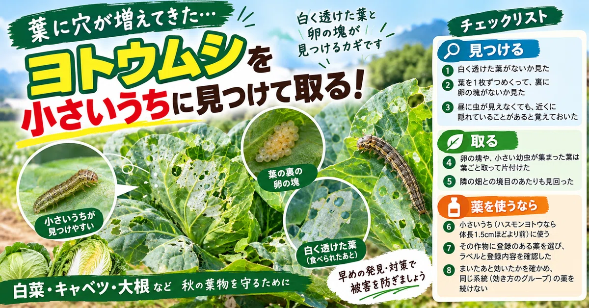 [Holes in Chinese cabbage/cabbage leaves] Could it be armyworms? Find ...