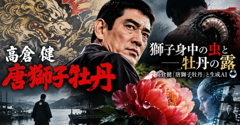 獅子身中の虫と牡丹の露 ― 高倉健「唐獅子牡丹」と生成AI eyecatch