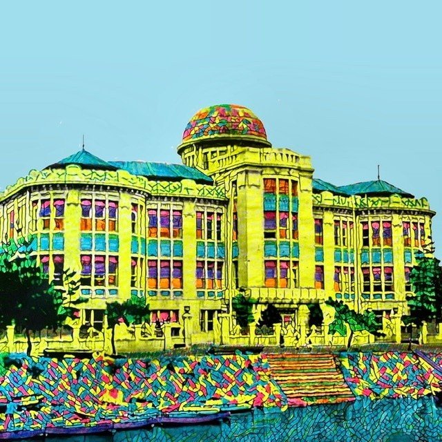 3色だけで描く蛍光ペンアート ～原爆ドーム～｜Tomy（トミー）のブログ